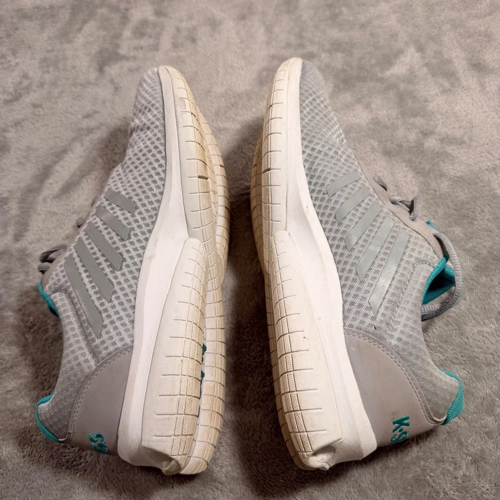 K-Swiss K17/111 Sneakers Men 11 Grey Teal Low Top Mesh Running Shoes 05481-044-M